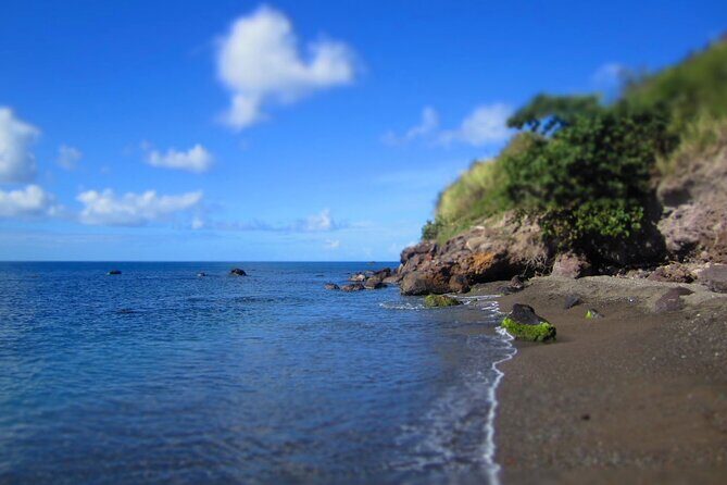St.Kitts Sea Glass & Volcanic Black Sand Beach Day - Basseterre pickup to a sea glass beach: the real vibe